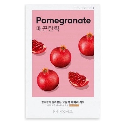 Missha Airy Fit Pomegranate plátenná maska so zjemňujúcim účinkom 19 g