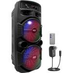 Pyle Partybox, Bluetooth Speaker Large - 600W Boombox with Light Effects, Portable, Super Bass, USB/SD/AUX/FM, for Party, Outdoor & Home, With Remote Control & RCA Input - PPHP2835B (PPHP2835B)