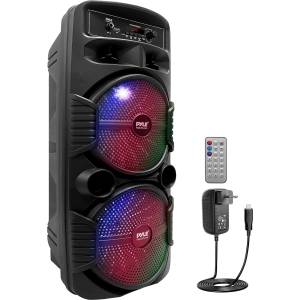 Pyle Partybox, Bluetooth Speaker Large - 600W Boombox with Light Effects, Portable, Super Bass, USB/SD/AUX/FM, for Party, Outdoor & Home, With Remote Control & RCA Input - PPHP2835B (PPHP2835B)