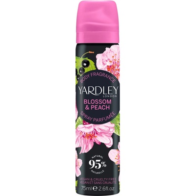 Yardley Tělový sprej Třešňový květ & Broskev, 75 ml