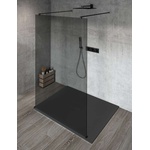 SAPHO Vario - Душ кабина Walk-In за вграждане, 70x200 см, лакирано стъкло, матово черно/димно стъкло GX1370GX2214 (GX1370GX2214)