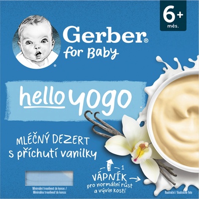 Gerber Hello yogo mléčný dezert vanilkový 4 x 100 g – Zboží Dáma