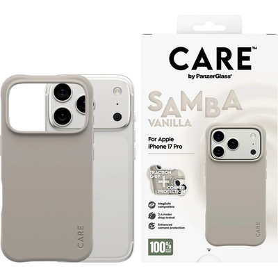 Panzer Гръб Care by PanzerGlass за iPhone 17 Pro, Fashionable Case Samba Vanilla w. MagSafe