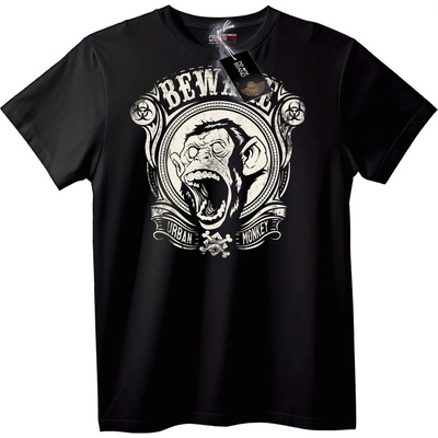 NOONEBRAND Тениска Внимание Градска Маймуна - XS, White