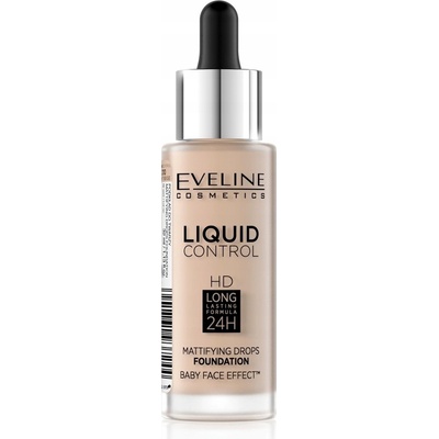 Eveline Cosmetics Liquid Control Tekutý make-up s pipetou 01 Light Beige 32 ml