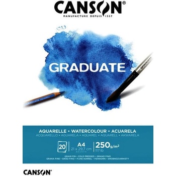 Canson Pad Graduate Aquarelle Скицник 20 A4 250 g (C400110374)