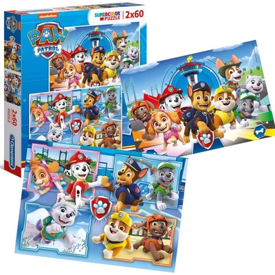 Clementoni 2x60 Paw Patrol 40-80 dielov