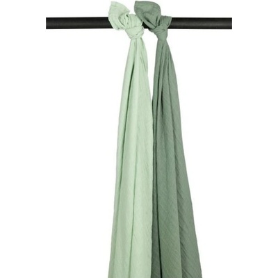 Meyco Mušelínové pleny Soft green/forest green 2 ks