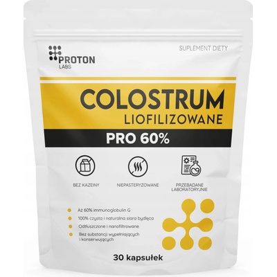 Proton Labs Kolostrum Lyofilizované PRO 60% imunitný systém 30 kapsúl
