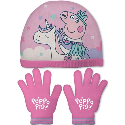 Arditex ДЕТСКА ШАПКА 48/51 + РЪКАВИЦИ peppa pig