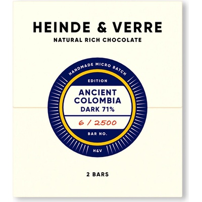 Heinde & Verre 71% hořká čokoláda Vibrant Colombia 70 g