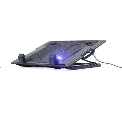 Gembird Podstavec pod notebook NBS-1F17T-01, pre notebooky do 17", 125m vetrák, LED, čierny