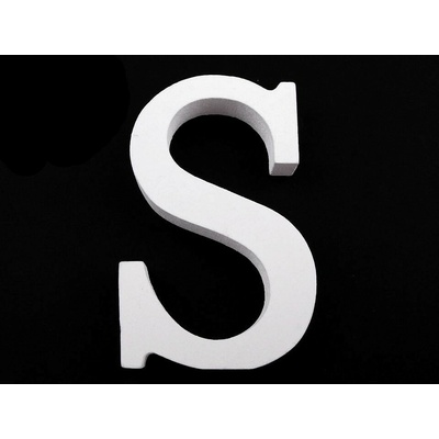 Drevená dekorácia písmená abecedy Písmeno: "S"
