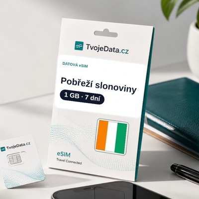 eSIM Pobřeží slonoviny 1 GB / 7 dní
