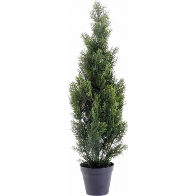 Umělý strom Cypřiš tmavý v květináči, 93cm