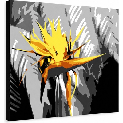 Ručne maľovaný POP Art obraz Flower - 90x60 cm