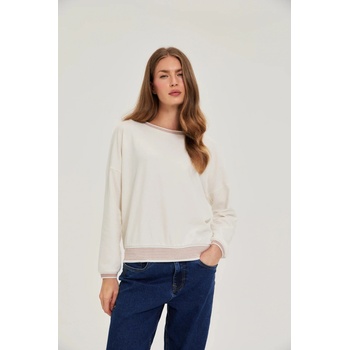 Moodo Памучна суитшърт бежова Moodo Moodo | Byal | ЖЕНИ | M