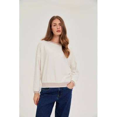 Moodo Памучна суитшърт бежова Moodo Moodo | Byal | ЖЕНИ | M