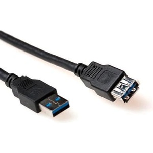ACT usb 3.0 a мъжки към usb a женски 2 м черен sb3043 (sb3043)