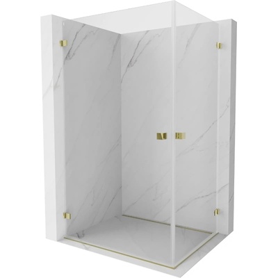 Mexen Lunar-B Duo душ кабина с отварящи се врати 90 x 85 см, прозрачна, златна - 832-090L-085P-50-00 (832-090L-085P-50-00)