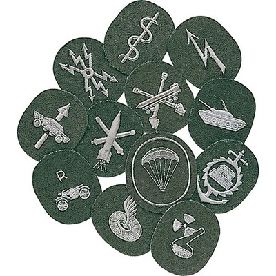 Nášivky NVA LAUFBAHNABZ.LASK ŠEDÉ (25 ks)