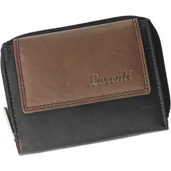 Lorenti Dámská kožená peněženka LT 12 CCF černá s hnědou