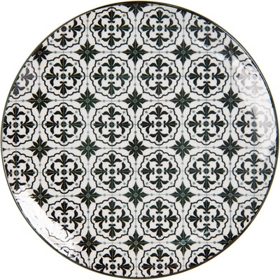 Clayre & Eef Černý dezertní talíř Blackor 21 cm