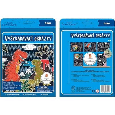 Concorde Vyškrabávacie obrázky Dino