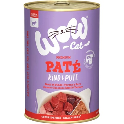 WOW Cat Adult Paté Hovädzie s moriakom 400 g