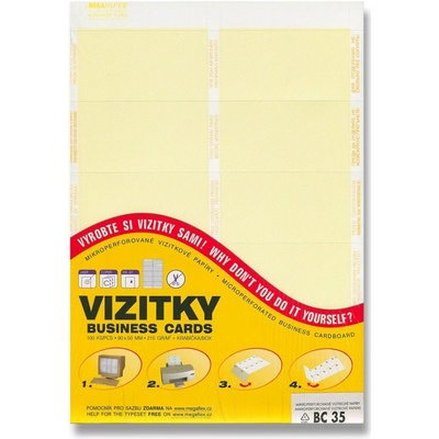 Trodat vizitkový karton žlutý pruh