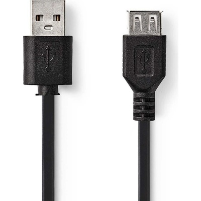 Nedis CCGP60010BK20 USB 2.0 zástrčka USB A - zásuvka USB A, 2m, černý