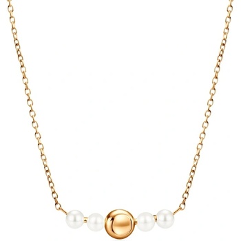 SAVICKI Колие Eterniàle, позлатено сребро, перли