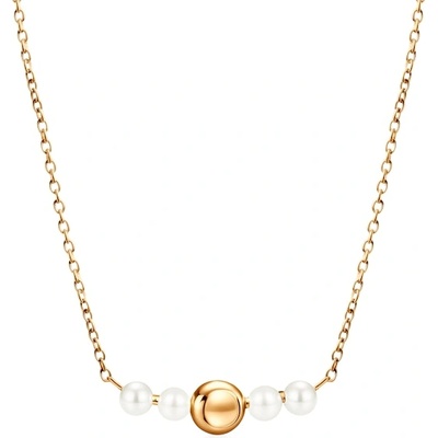 SAVICKI Колие Eterniàle, позлатено сребро, перли