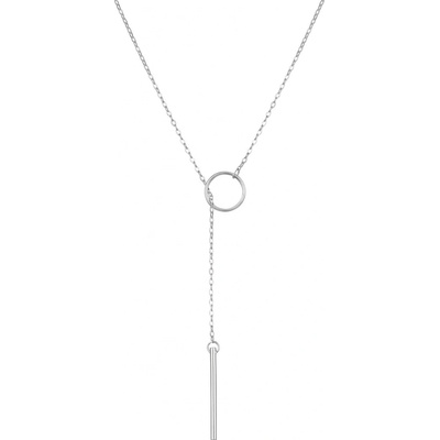Agato Minimalistický stříbrný náhrdelník AGT-N006W – Zboží Dáma