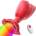 SuperLove Rose Glowing 360 Rotating & Vibrating Anal Plug with Remote Red