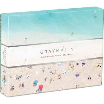 Galison - Puzzle Double-sided puzzle: Gray Mali: Beach in Hawaii - 500 piese