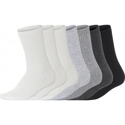 Esmara dámské ponožky s BIO bavlnou 7 párů bílá / světle šedá / šedá / černá