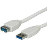 Roline Кабел Roline 11.99. 8978, USB 3.0 A(м) към USB А(ж), 1.8m, бял (11.99.8978)