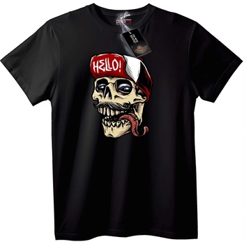 NOONEBRAND Тениска Hello Skull - 2XL, Black
