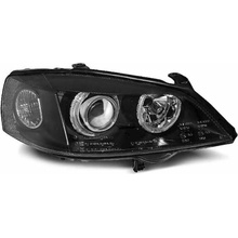 PŘEDNÍ SVĚTLOMETY, SVĚTLA, LAMPY OPEL ASTRA G, 1998-2004, ANGEL EYES, ČERNÉ BLACK, PROJECT H7