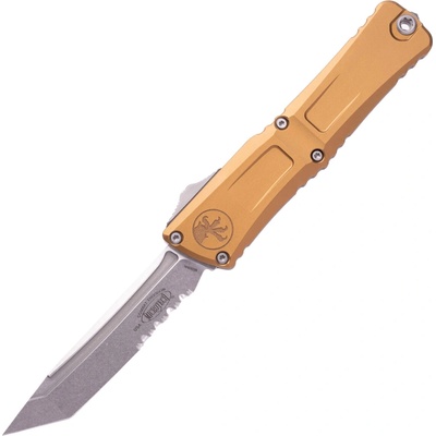 ! Microtech COMBAT TROODON GEN III T/E STONEWASH PART SERRATE TAN 1144-11TA
