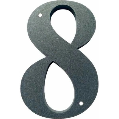 Domovní číslo popisné 8 na zeď, vrata, sloupky s dírami pro vruty barva antracit, výška 170 mm – Zboží Mobilmania