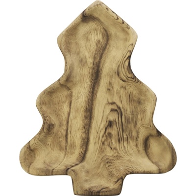 MADAM STOLTZ Dřevěný tác ve tvaru stromečku Paulownia 33 cm