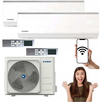 KAISAI multisplit Fly 2x 2,6kW pro 50m2 s WiFi a funkcí topení