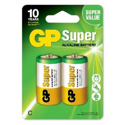Алкална батерия gp super lr14, 2 бр. в опаковка, 1.5v (gp-ba-14a21-sb2)