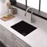 Inter Ceramic Кухненска мивка ICGS 8274B, композитен материал, едно корито, със сифон, 55x45см (ICGS 8274B) Мивка за вграждане