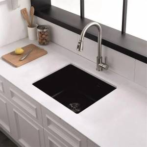 Inter Ceramic Кухненска мивка ICGS 8274B, композитен материал, едно корито, със сифон, 55x45см (ICGS 8274B) Мивка за вграждане