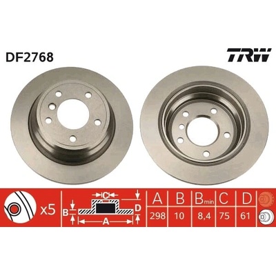Brzdový kotúč TRW DF2768