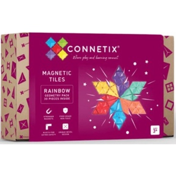 Connetix Rainbow Geometry Pack 30 ks