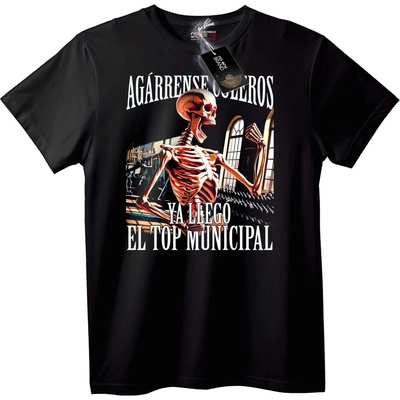 NOONEBRAND Тениска Municipal Top Skeleton - S, Black